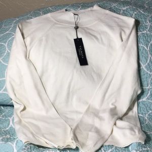 Talbots petite white sweater size Medium